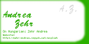 andrea zehr business card